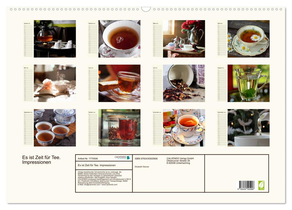Es ist Zeit für Tee. Impressionen (CALVENDO Wandkalender 2025)