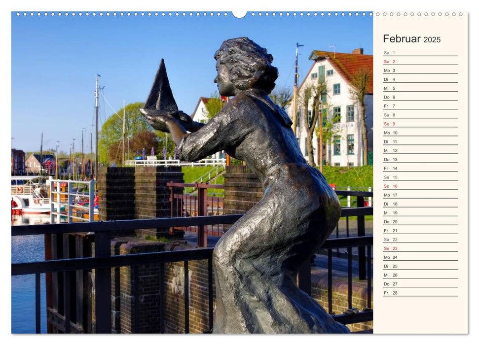 Ostfrieslands schöne Hafenstädtchen (CALVENDO Wandkalender 2025)