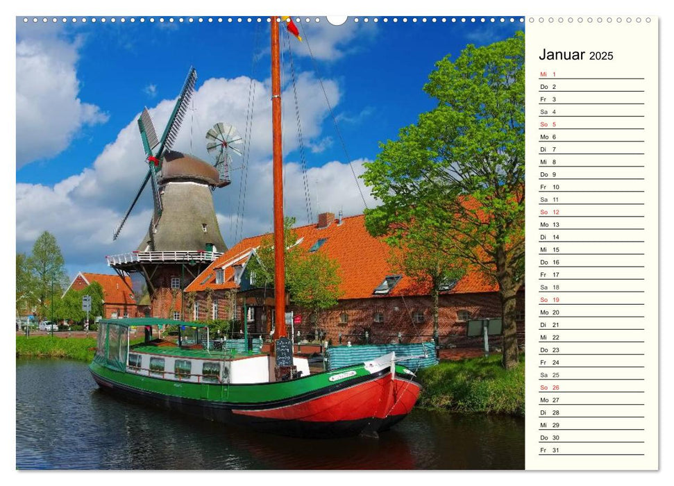 Windmühlen in Ostfriesland (CALVENDO Premium Wandkalender 2025)