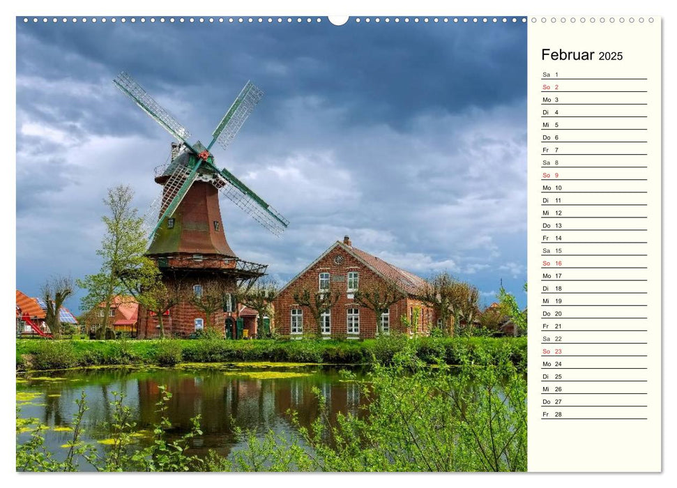 Windmühlen in Ostfriesland (CALVENDO Premium Wandkalender 2025)