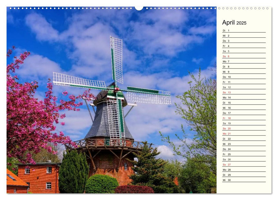 Windmühlen in Ostfriesland (CALVENDO Premium Wandkalender 2025)