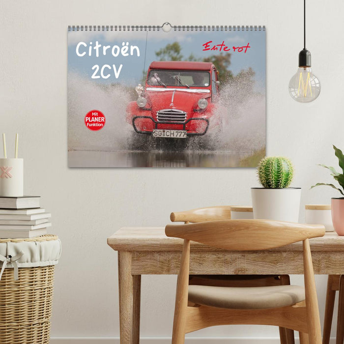 Citroën 2CV - Ente rot (CALVENDO Wandkalender 2025)