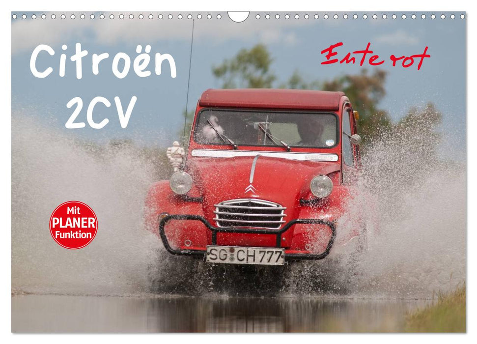 Citroën 2CV - Ente rot (CALVENDO Wandkalender 2025)