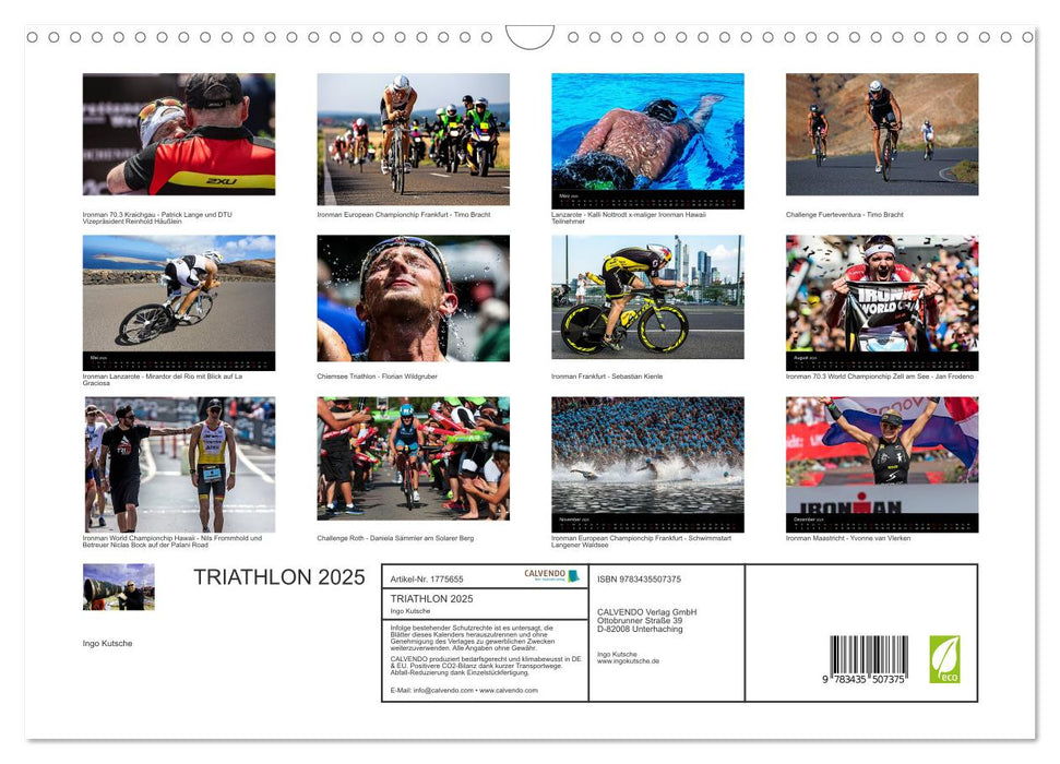 TRIATHLON 2025 (CALVENDO Wandkalender 2025)