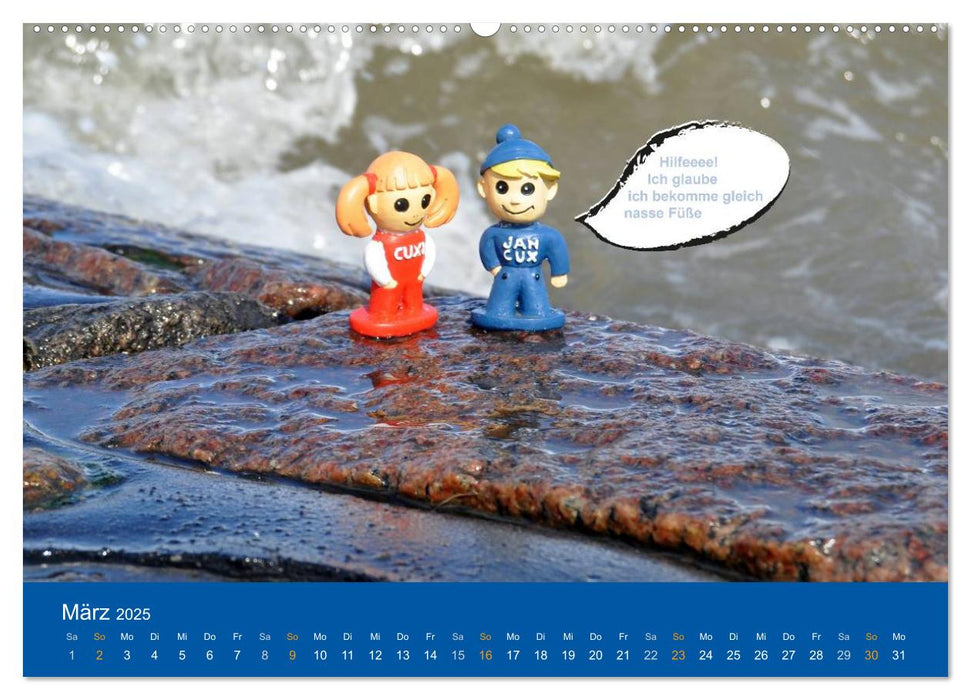 An der Waterkant mit Jan Cux und Cuxi (CALVENDO Wandkalender 2025)