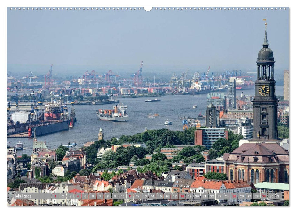 Hamburg Stadt an der Alster und Elbe (CALVENDO Wandkalender 2025)