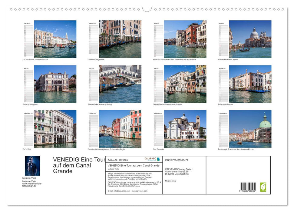 VENEDIG Eine Tour auf dem Canal Grande (CALVENDO Wandkalender 2025)