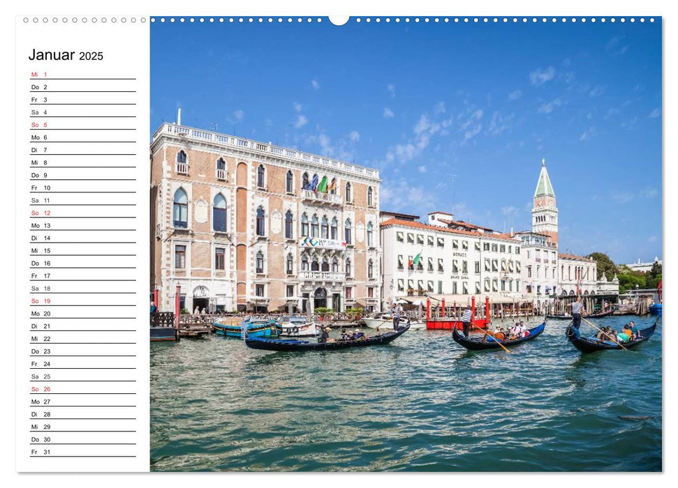 VENEDIG Eine Tour auf dem Canal Grande (CALVENDO Wandkalender 2025)