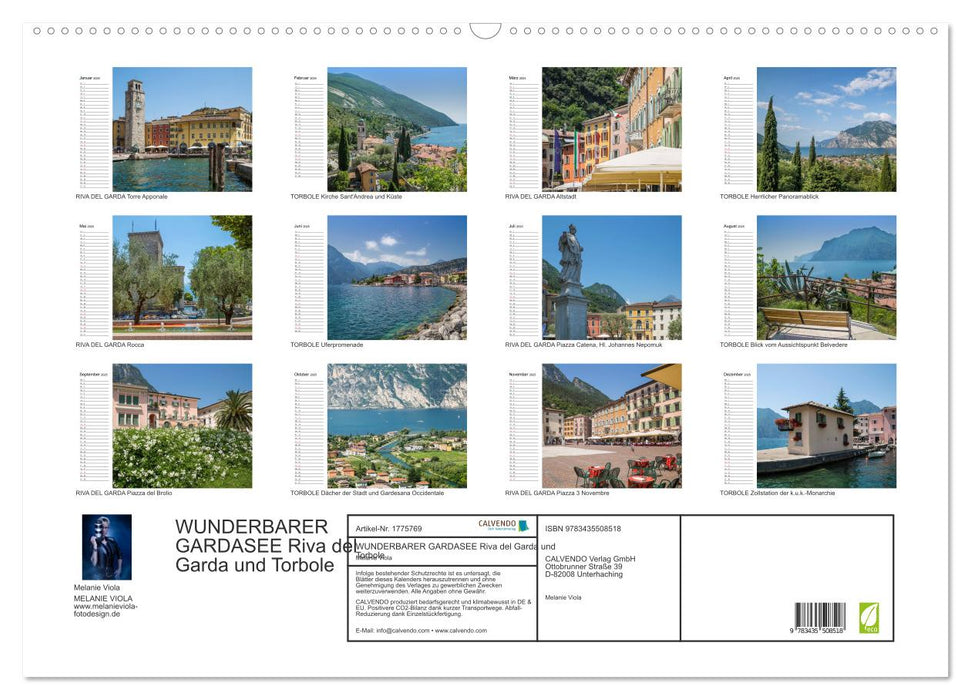 WUNDERBARER GARDASEE Riva del Garda und Torbole (CALVENDO Wandkalender 2025)