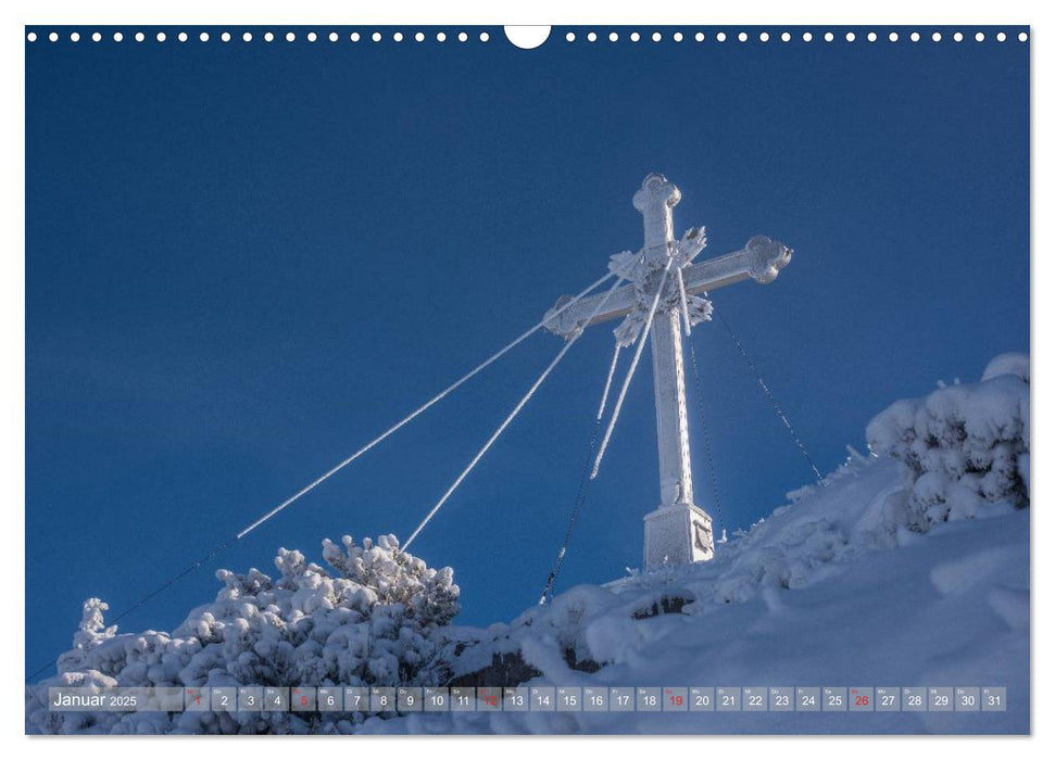 Gipfelkreuze auf bayerischen Bergen (CALVENDO Wandkalender 2025)