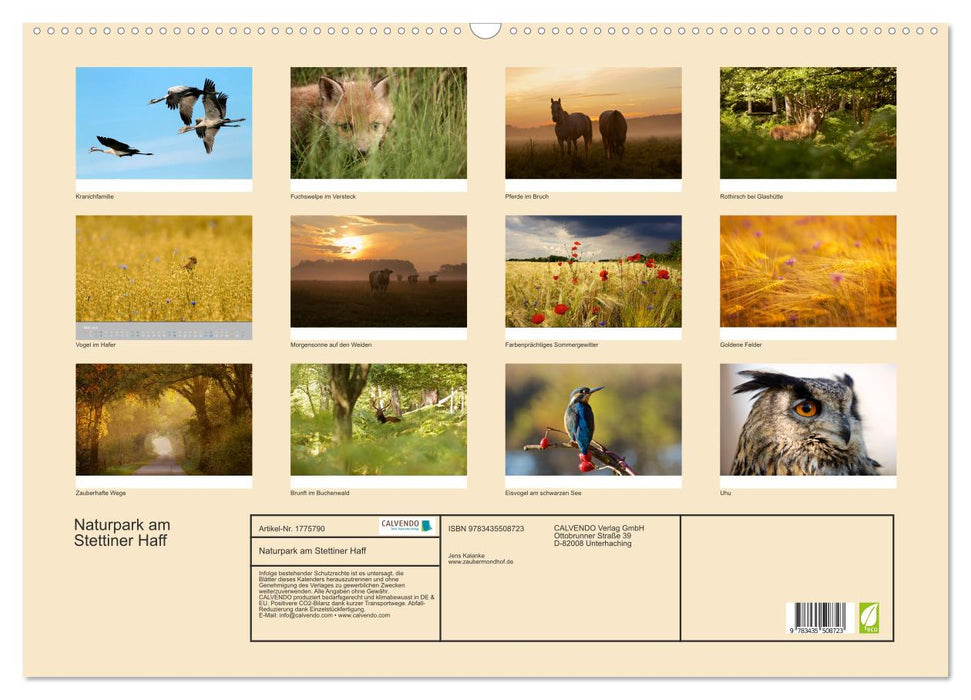 Naturpark am Stettiner Haff (CALVENDO Wandkalender 2025)