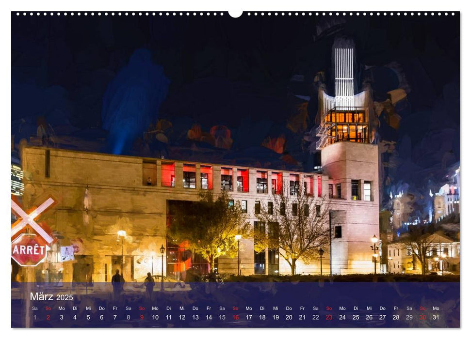 Montreal bei Nacht (CALVENDO Wandkalender 2025)