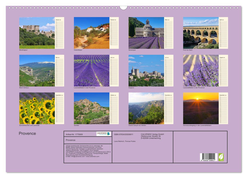 Provence (CALVENDO Wandkalender 2025)