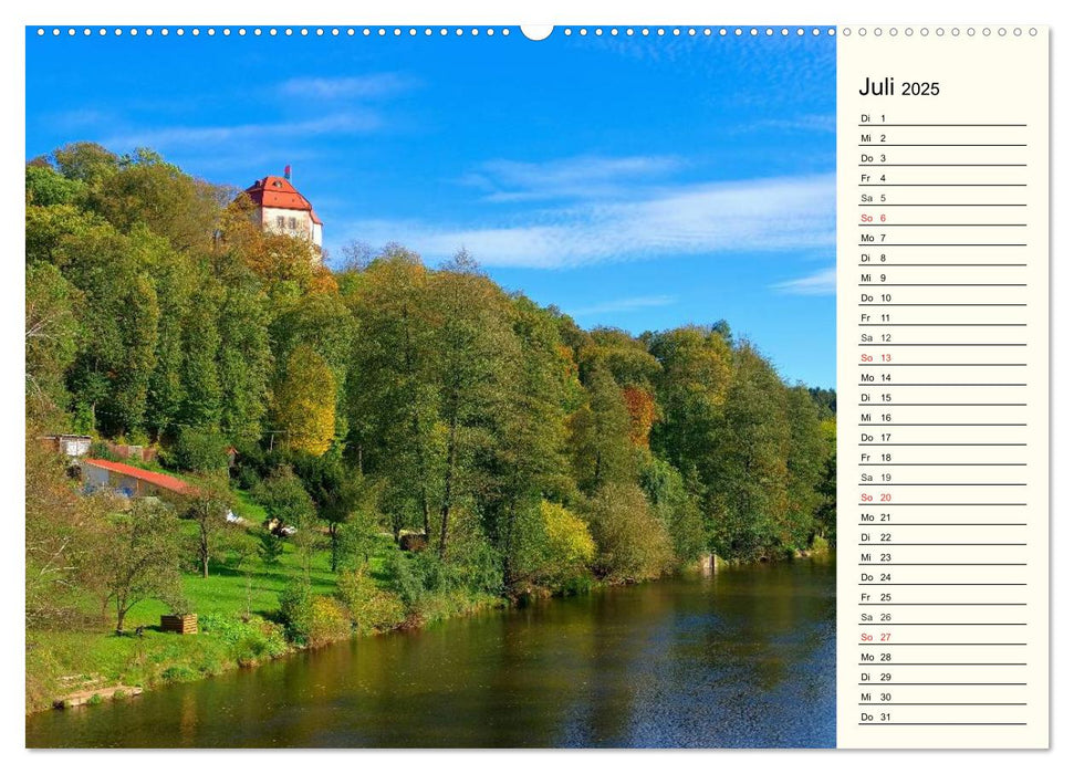 Unterwegs im schönen Sachsen (CALVENDO Premium Wandkalender 2025)