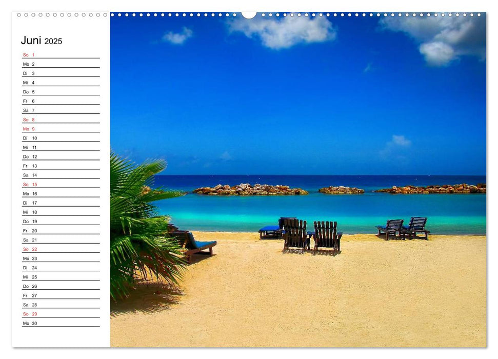 Traumurlaub am Meer. Sonne, Sand und Wasser (CALVENDO Wandkalender 2025)