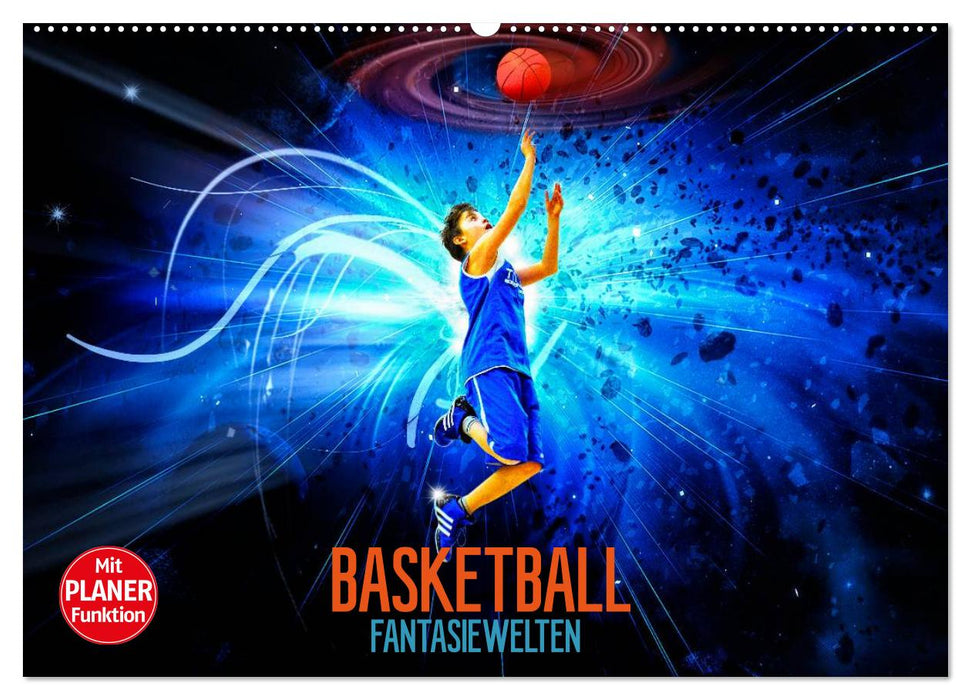 Basketball Fantasiewelten (CALVENDO Wandkalender 2025)