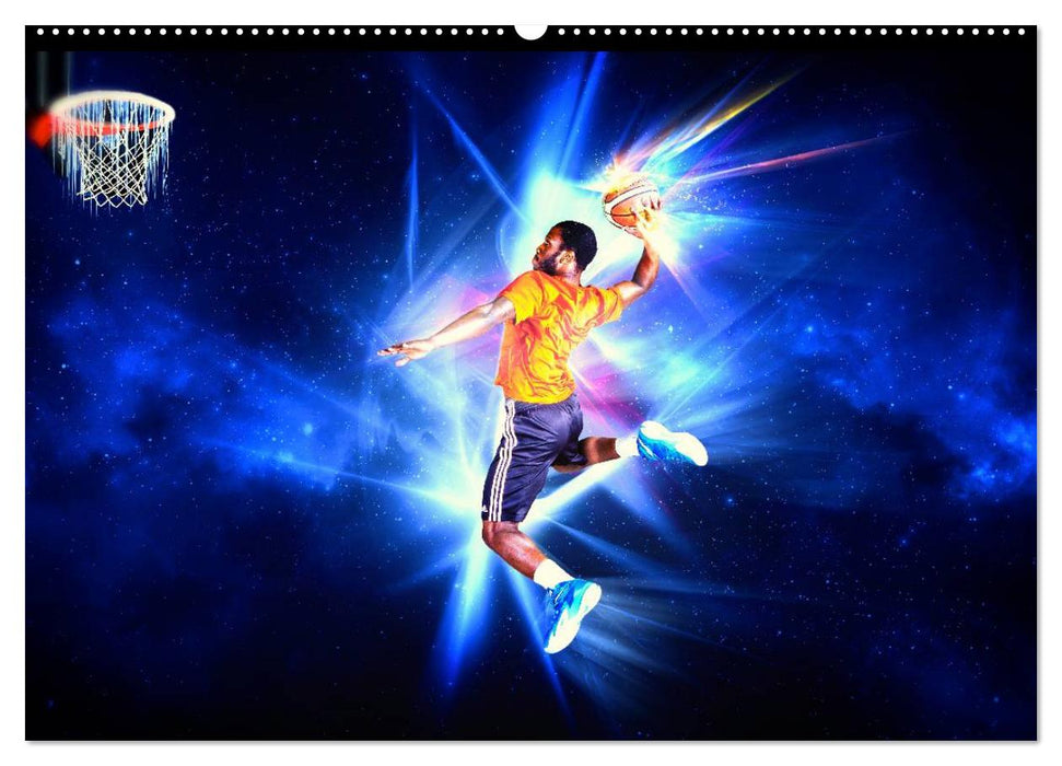 Basketball Fantasiewelten (CALVENDO Wandkalender 2025)