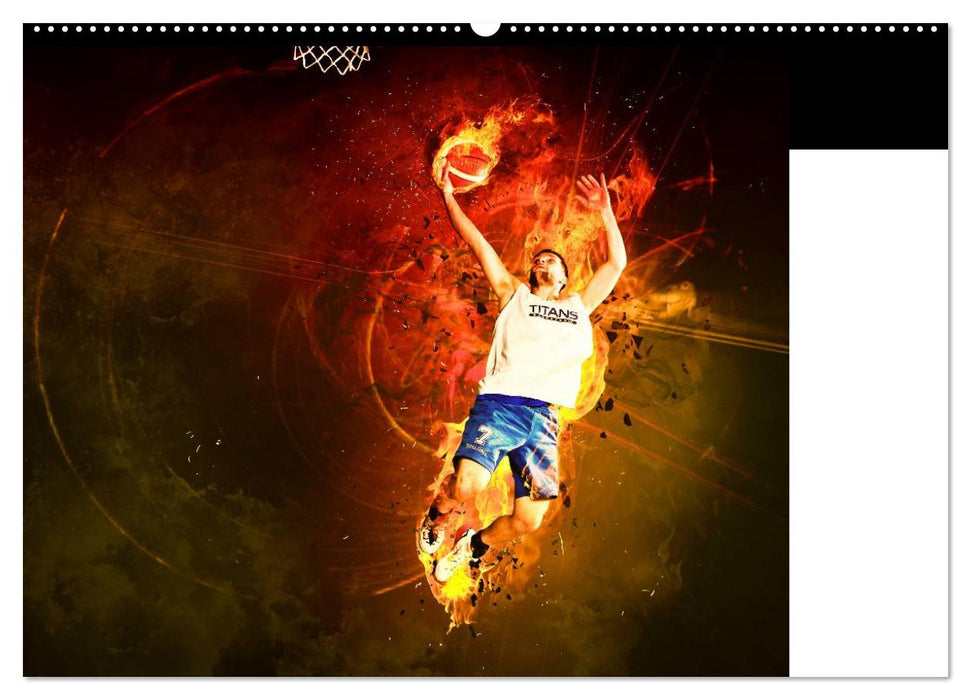 Basketball Fantasiewelten (CALVENDO Wandkalender 2025)