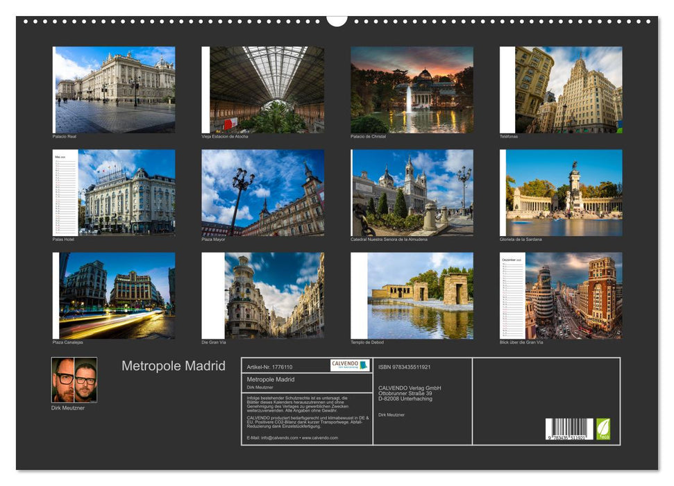 Metropole Madrid (CALVENDO Wandkalender 2025)