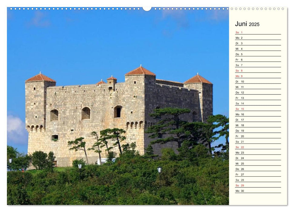 Burgen in Kroatien (CALVENDO Wandkalender 2025)