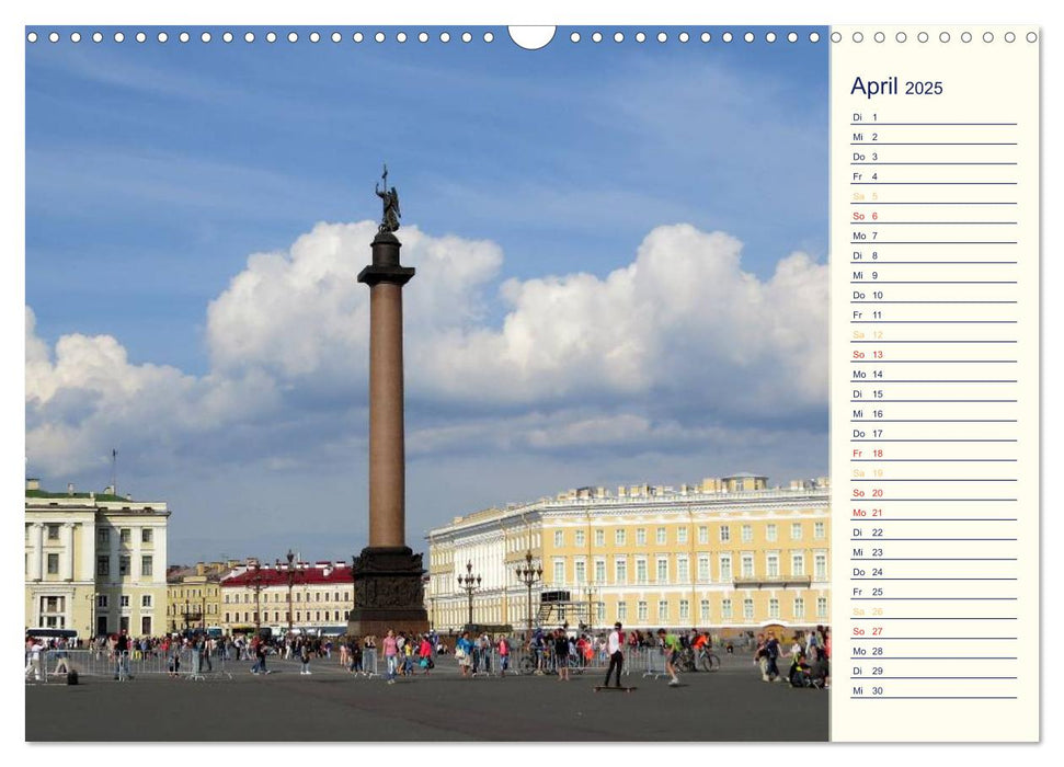 Sankt Petersburg - Paläste - Kathedralen - Plätze (CALVENDO Wandkalender 2025)