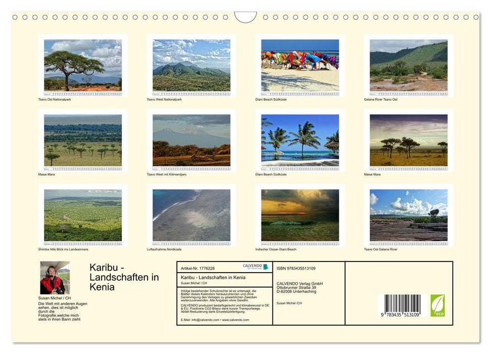 Karibu - Landschaften in Kenia (CALVENDO Wandkalender 2025)