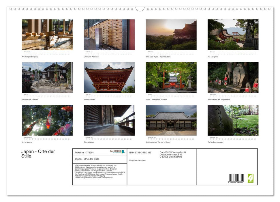 Japan - Orte der Stille (CALVENDO Wandkalender 2025)