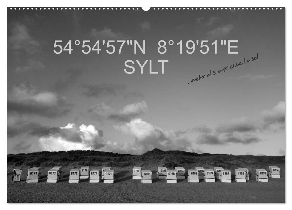 54°54'57"N 8°19'51"E SYLT (CALVENDO Wandkalender 2025)