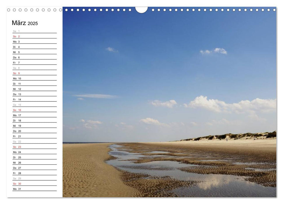 Strandimpressionen von der Nordsee (CALVENDO Wandkalender 2025)