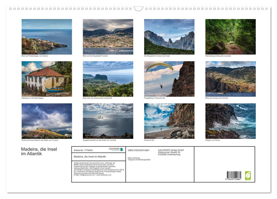 Madeira, die Insel im Atlantik (CALVENDO Wandkalender 2025)