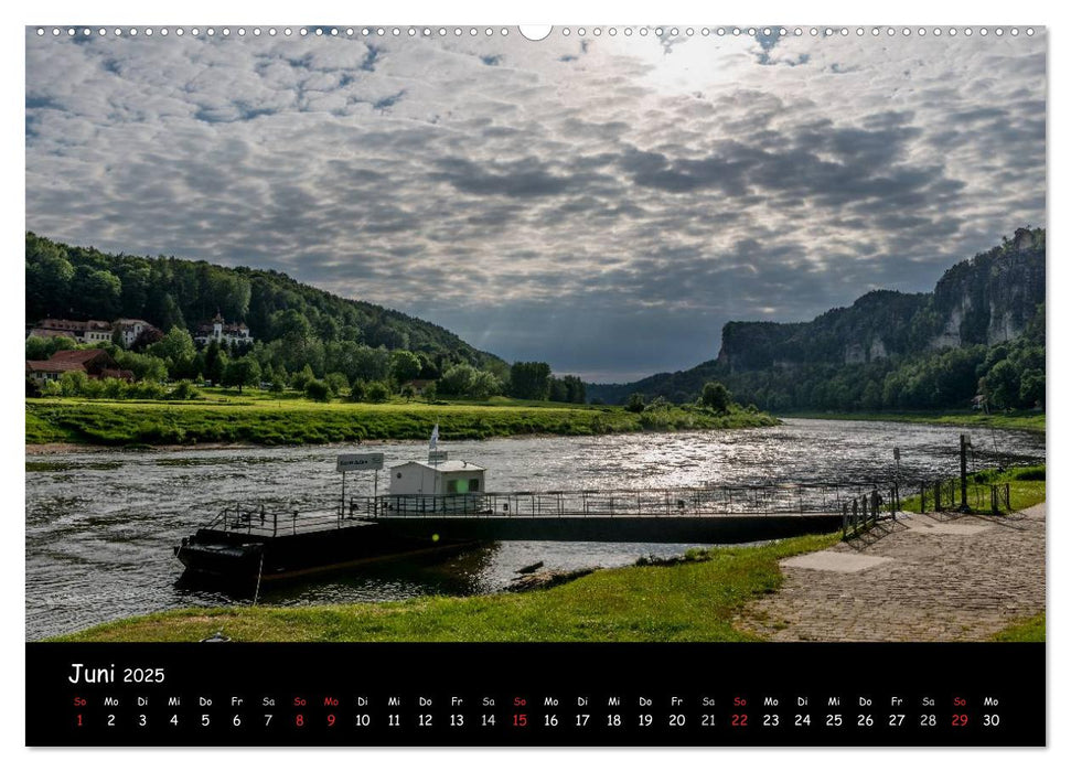 Wilde Schönheit - Das Elbsandsteingebirge (CALVENDO Wandkalender 2025)