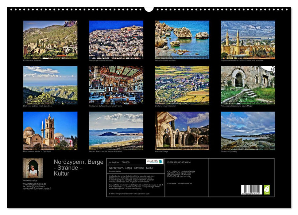 Nordzypern. Berge - Strände - Kultur (CALVENDO Wandkalender 2025)
