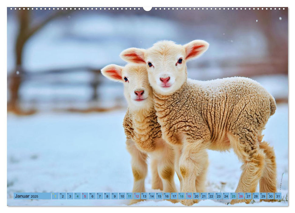 Tierkinder auf dem Land (CALVENDO Wandkalender 2025)