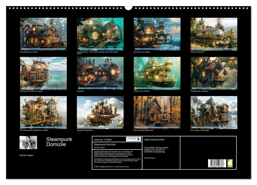 Steampunk Domizile (CALVENDO Wandkalender 2025)