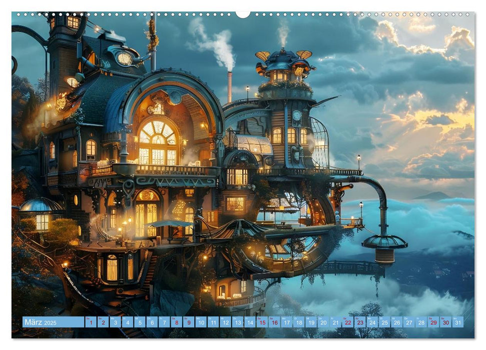 Steampunk Domizile (CALVENDO Wandkalender 2025)