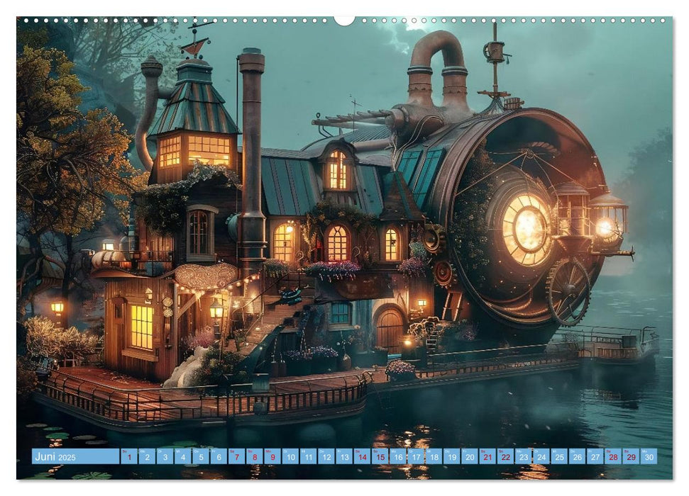 Steampunk Domizile (CALVENDO Wandkalender 2025)