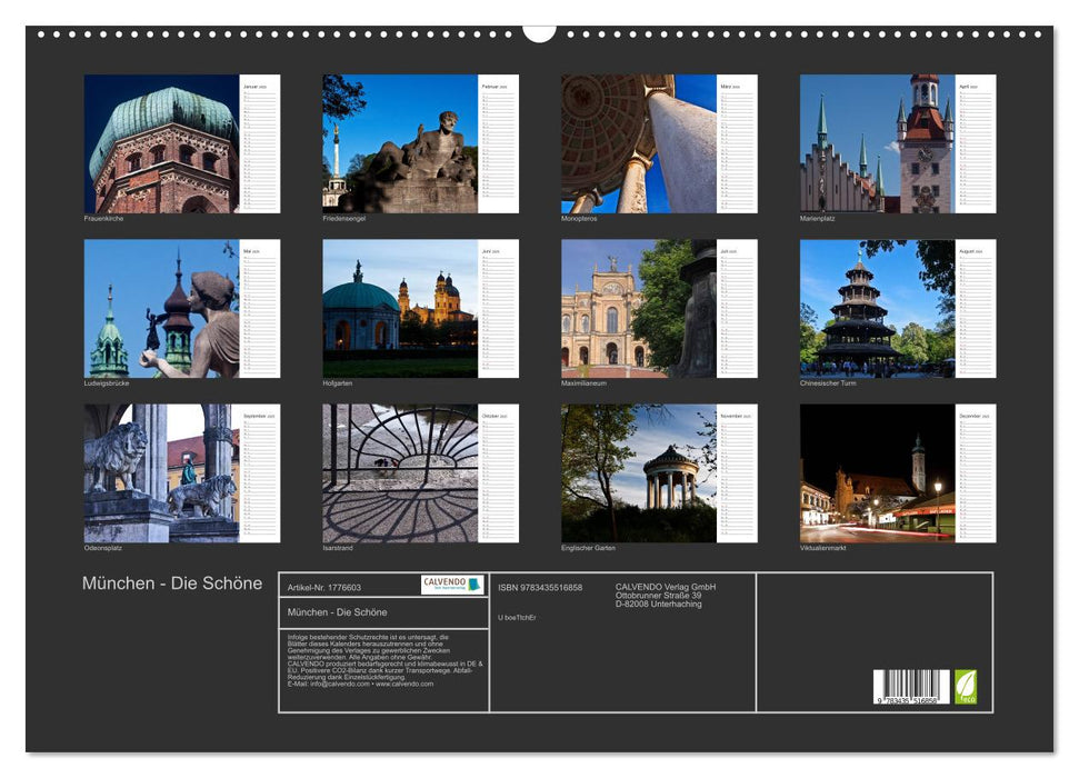 München - Die Schöne (CALVENDO Wandkalender 2025)