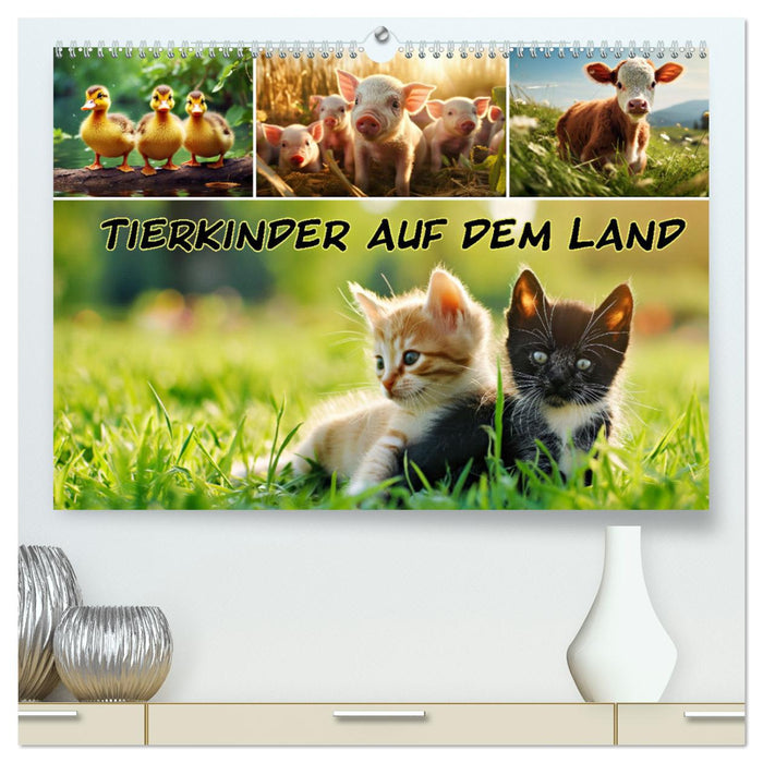 Tierkinder auf dem Land (CALVENDO Premium Wandkalender 2025)