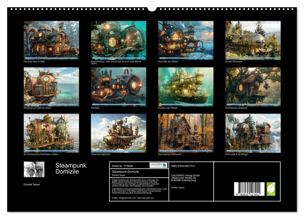 Steampunk Domizile (CALVENDO Premium Wandkalender 2025)