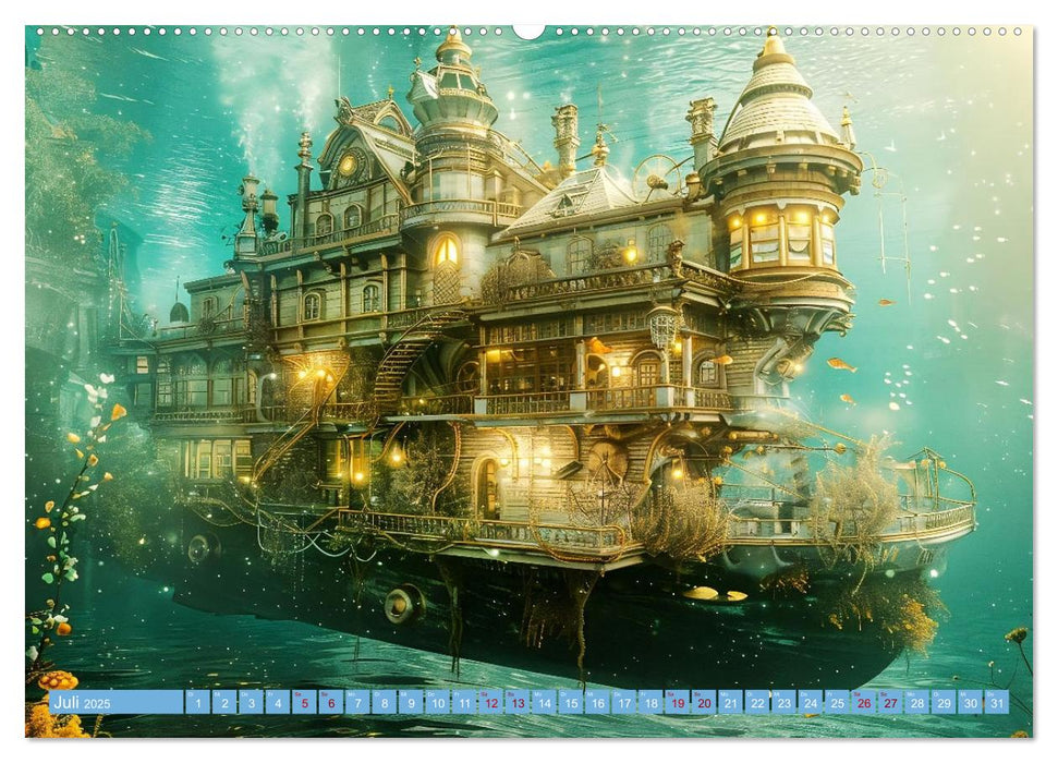 Steampunk Domizile (CALVENDO Premium Wandkalender 2025)