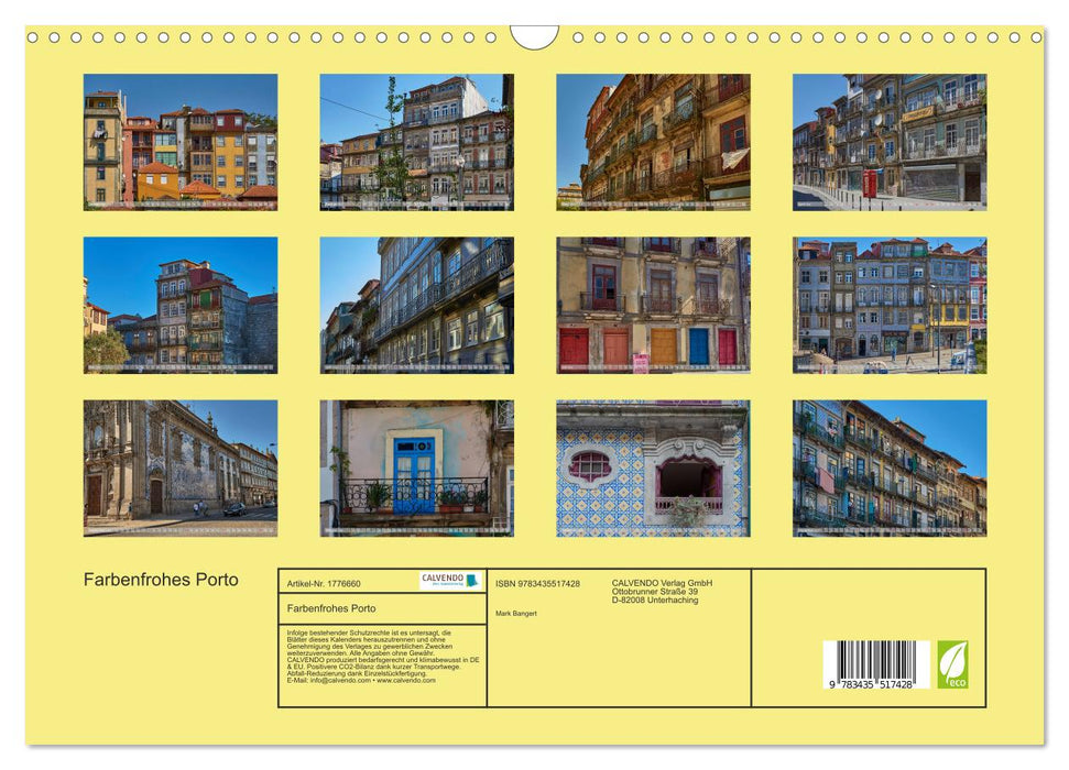 Farbenfrohes Porto (CALVENDO Wandkalender 2025)