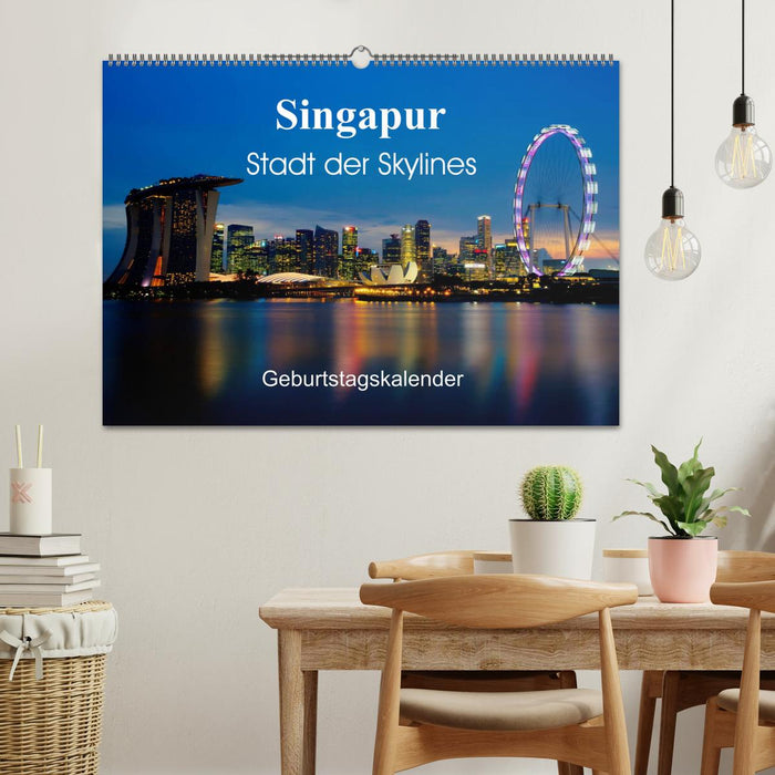 Singapur Stadt der Skylines (CALVENDO Wandkalender 2025)