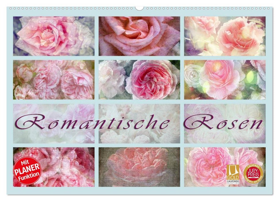 Romantische Rosen (CALVENDO Wandkalender 2025)