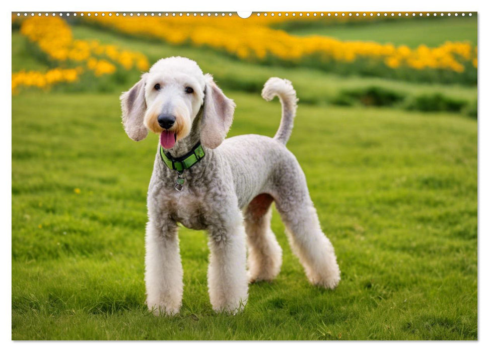 Bedlington Terrier - Hunde im Schafspelz (CALVENDO Wandkalender 2025)