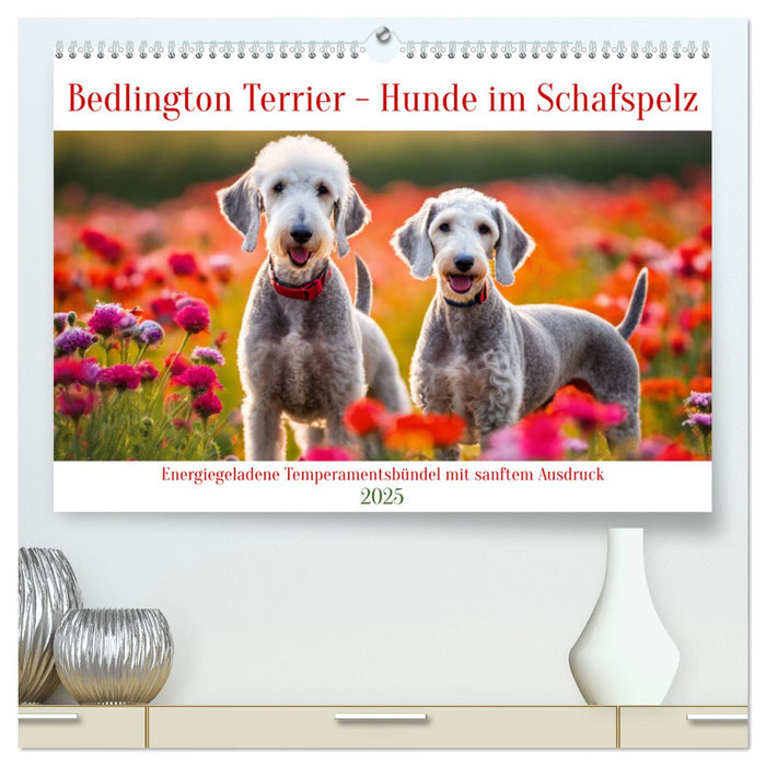 Bedlington Terrier - Hunde im Schafspelz (CALVENDO Premium Wandkalender 2025)