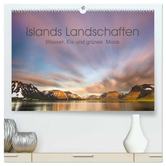 Islands Landschaften - Wasser, Eis und grünes Moos (CALVENDO Premium Wandkalender 2025)