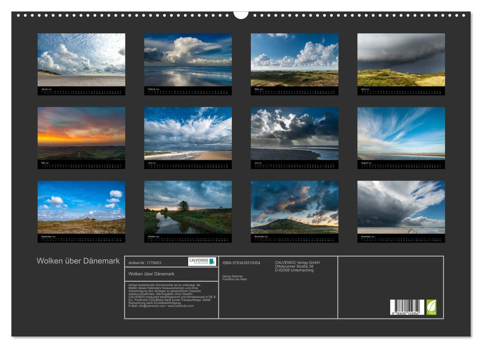Wolken über Dänemark (CALVENDO Wandkalender 2025)