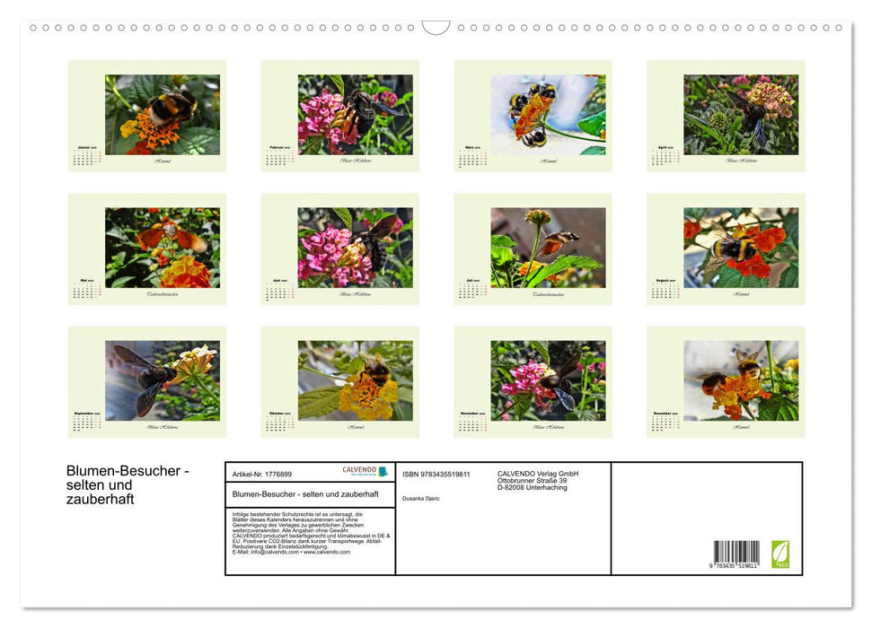 Blumen-Besucher - selten und zauberhaft (CALVENDO Wandkalender 2025)