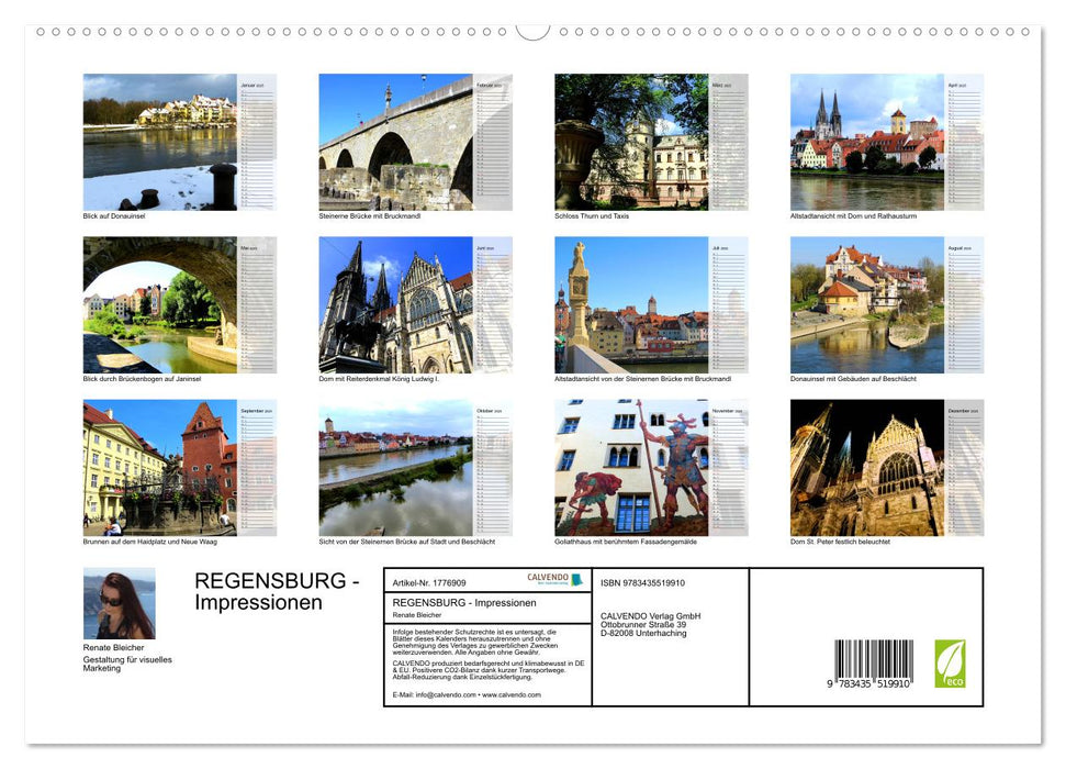 REGENSBURG - Impressionen (CALVENDO Premium Wandkalender 2025)