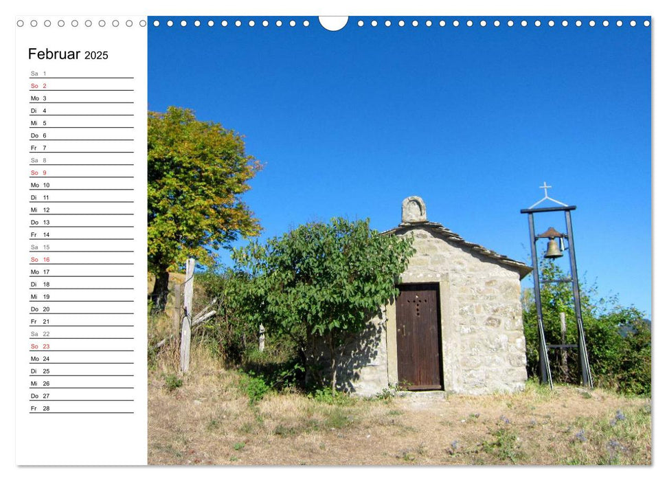 Franziskusweg - Camino di Assisi (CALVENDO Wandkalender 2025)